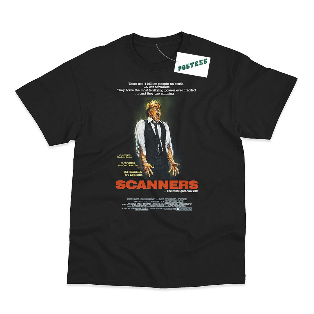 Retro Movie Poster Style Inspired by Scanners Direct To Garment Printed T-Shirt