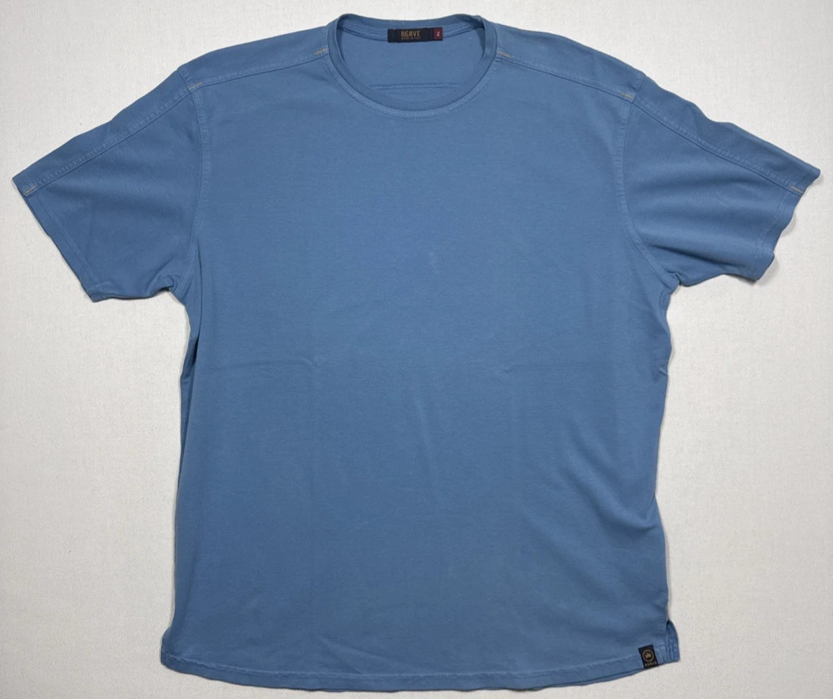 Agave Shirt Mens XL T-Shirt Blue Adult S/S Crew USA Made Shoal K-1269