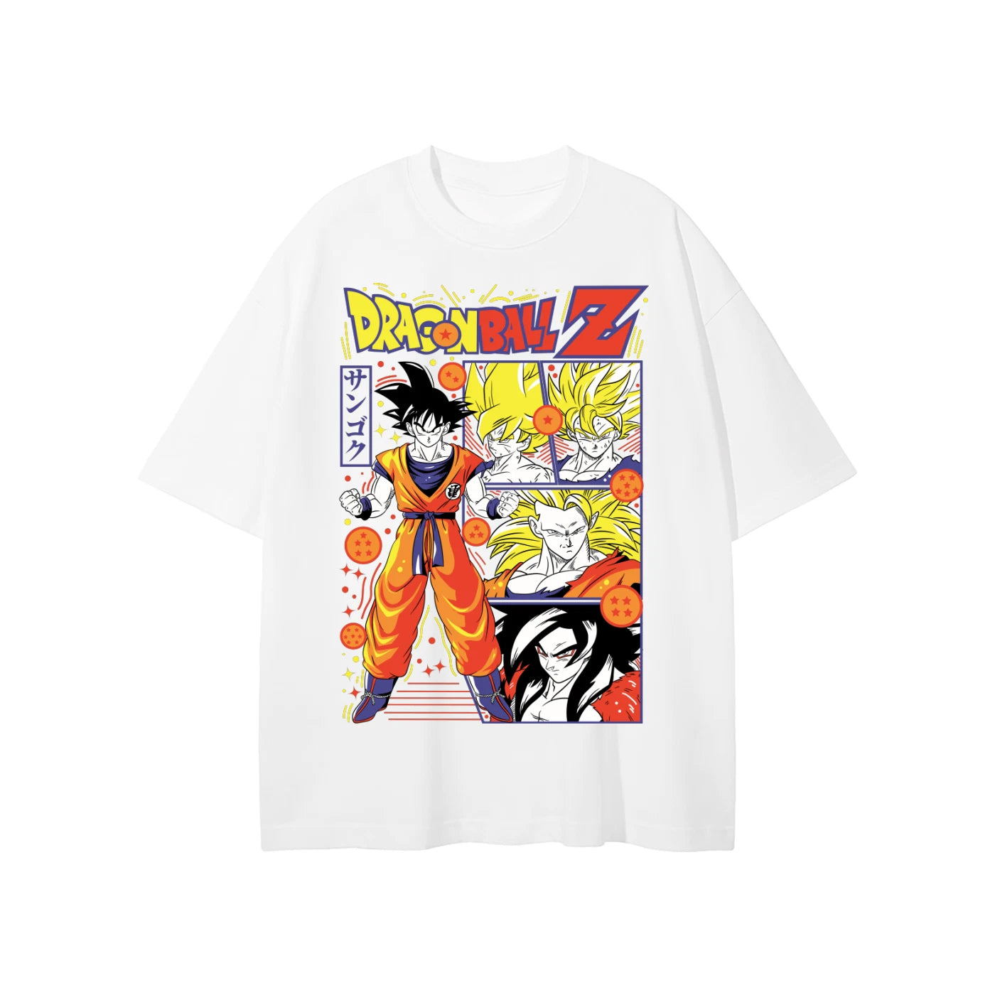 Dragon Ball Z T-Shirts Overzised Goku Manga Japanese Tee Streetwear.