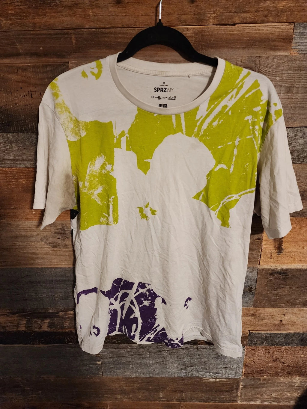 Uniqlo SPRZ NY Andy Warhol Graphic T Shirt Medium Pop Art Abstract