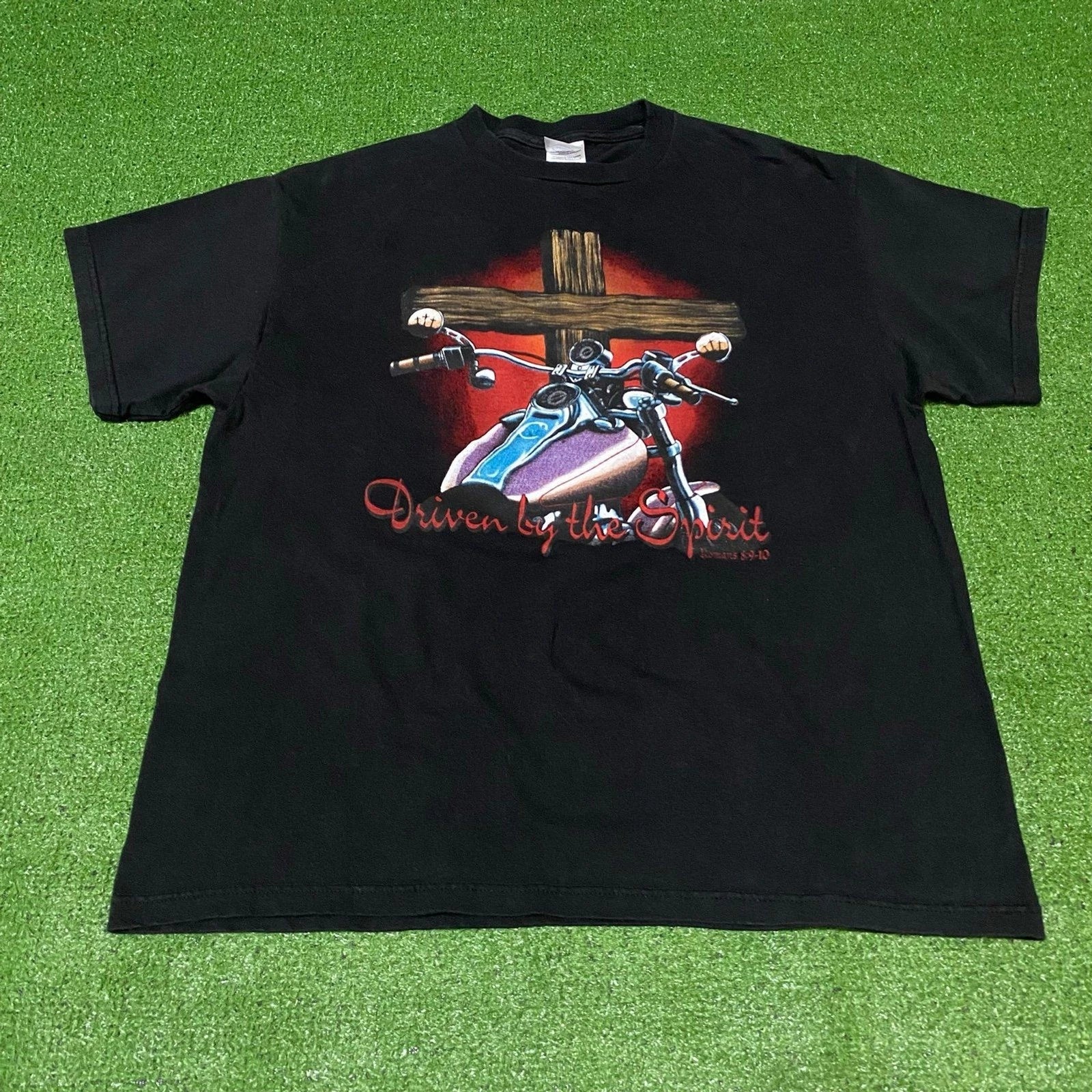 Vintage Y2K Daytona Bike Week Jesus Joe Cool Motorcycle Driven Spirit Tee Large
