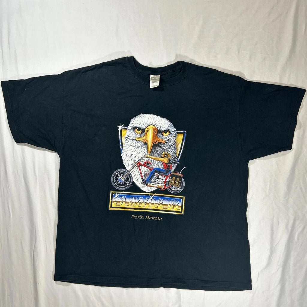 Vintage Y2K biker graphic tee.