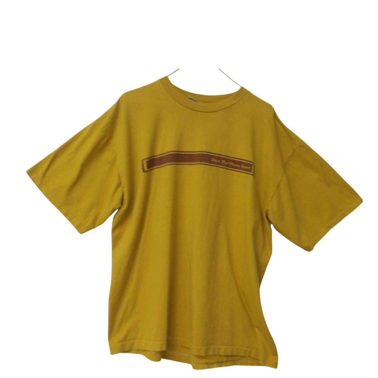 Vintage Dave Matthews Band Shirt XL Mustard Yellow Alore Made in USA Graphic Tee