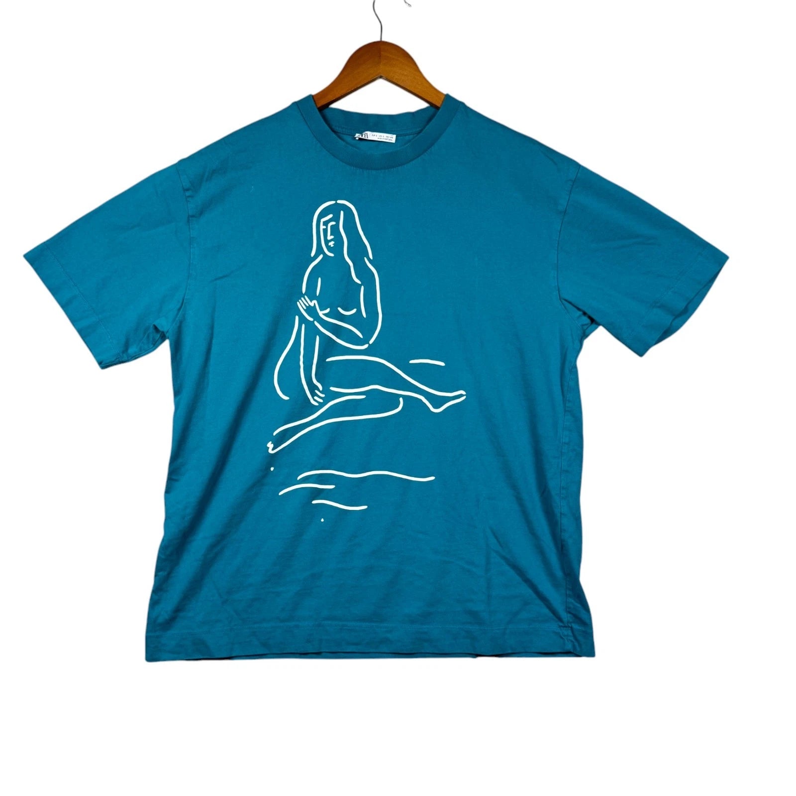 Zara Picture Art Be Careful What You Wish For Tee Mermaid Pop Art T Shirt Rare L