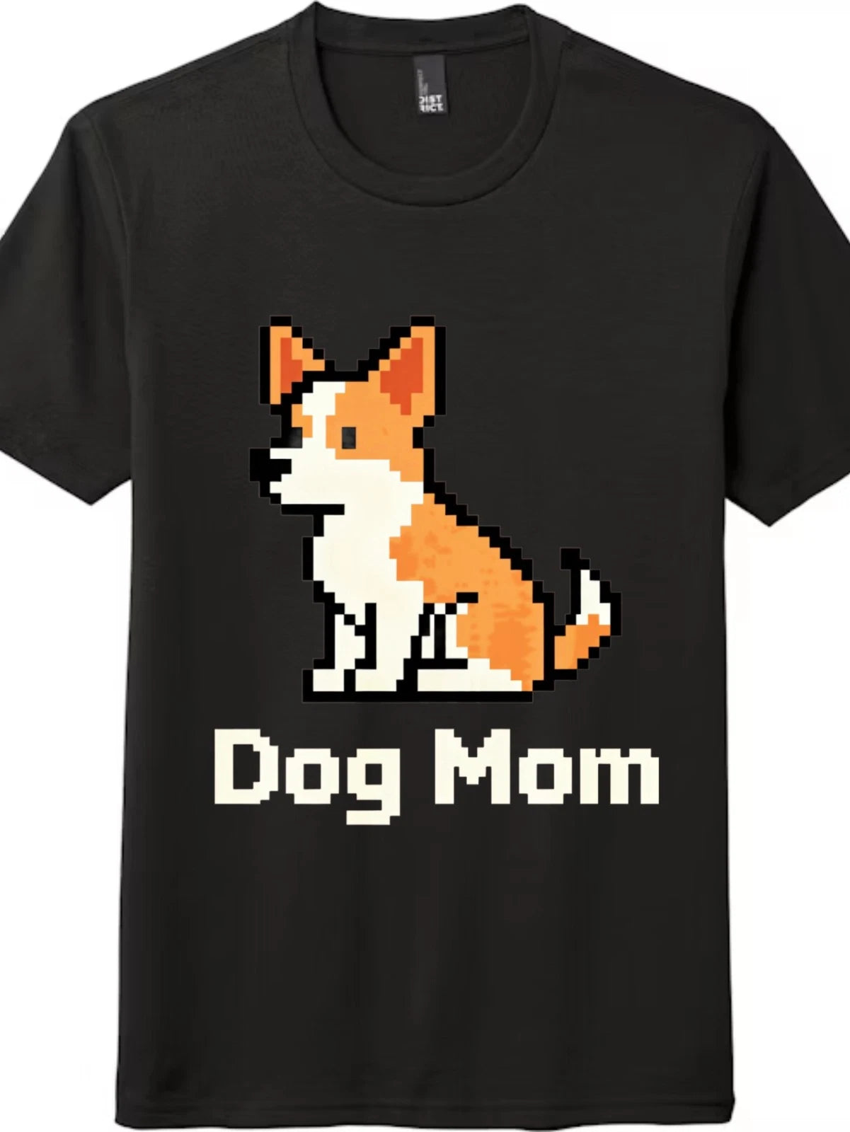 Retro Pixel Art Corgi Dog Mom Shirt, Casual Dog Owner Graphic T-Shirt