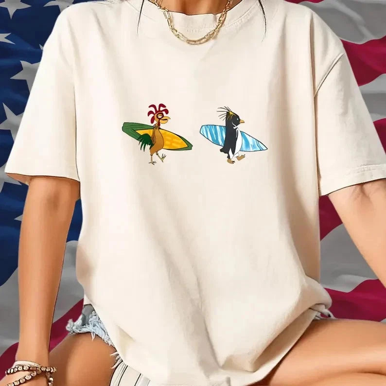Cody Maverick & Chicken Joe Surfs Up Unisex T-Shirt, Funny Shirt