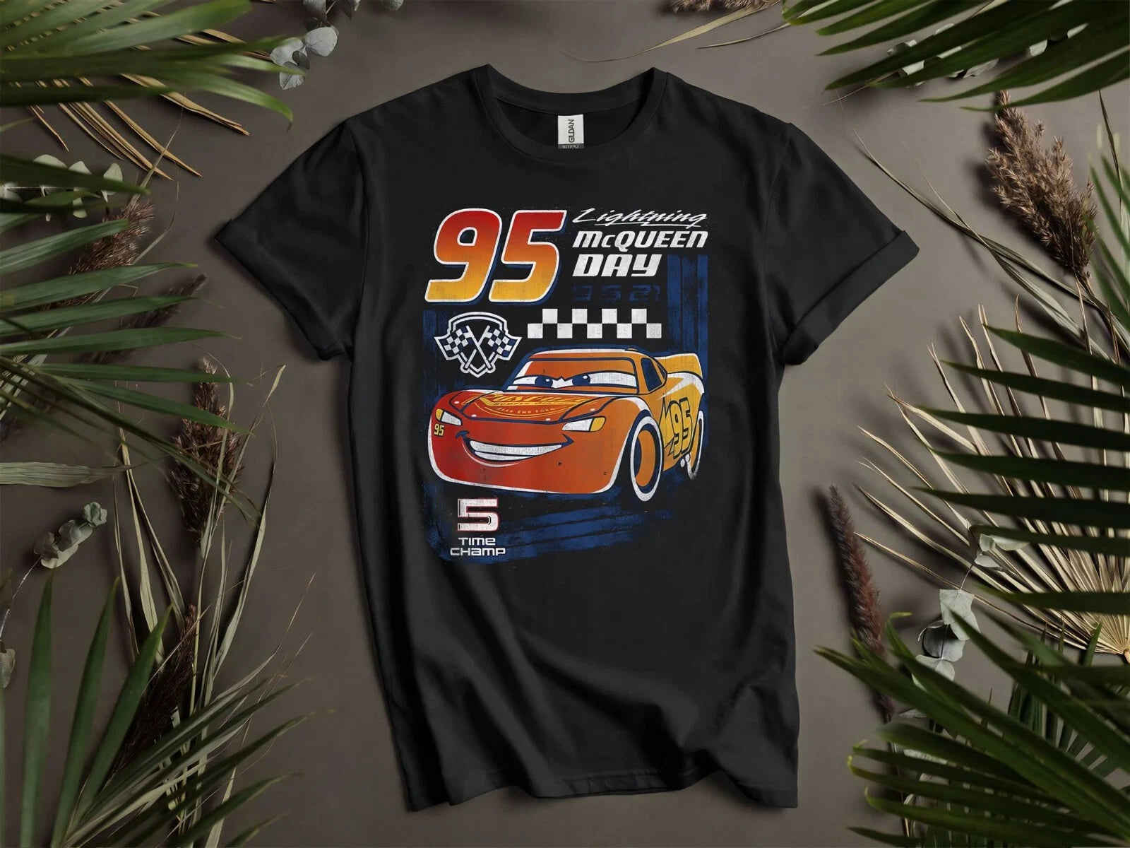 Disney Pixar Cars Lightning McQueen T-shirt T shirt Men Women Unisex Tshirt K277