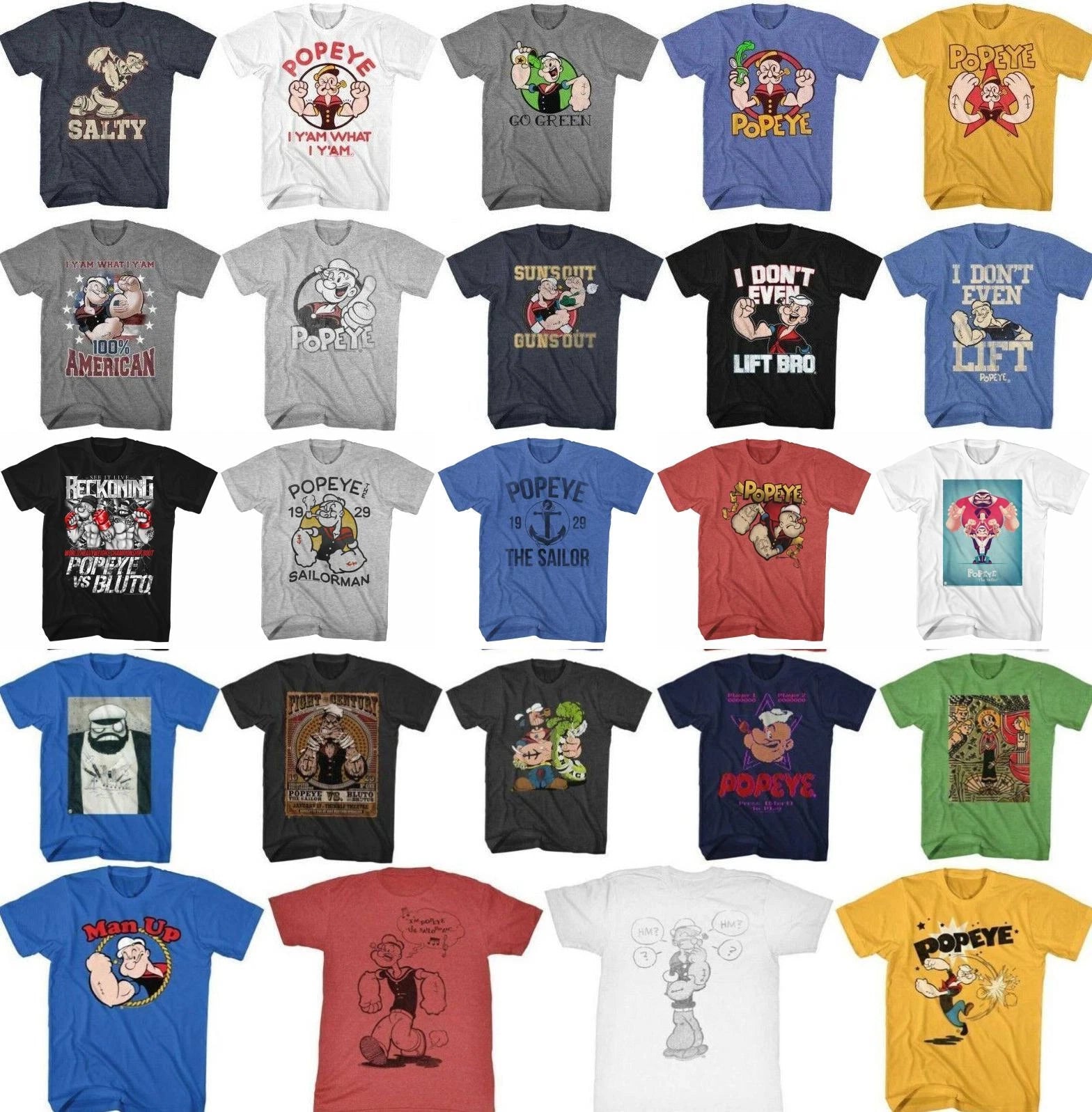 Pre-Sell Popeye Cartoon Licensed T-Shirt
