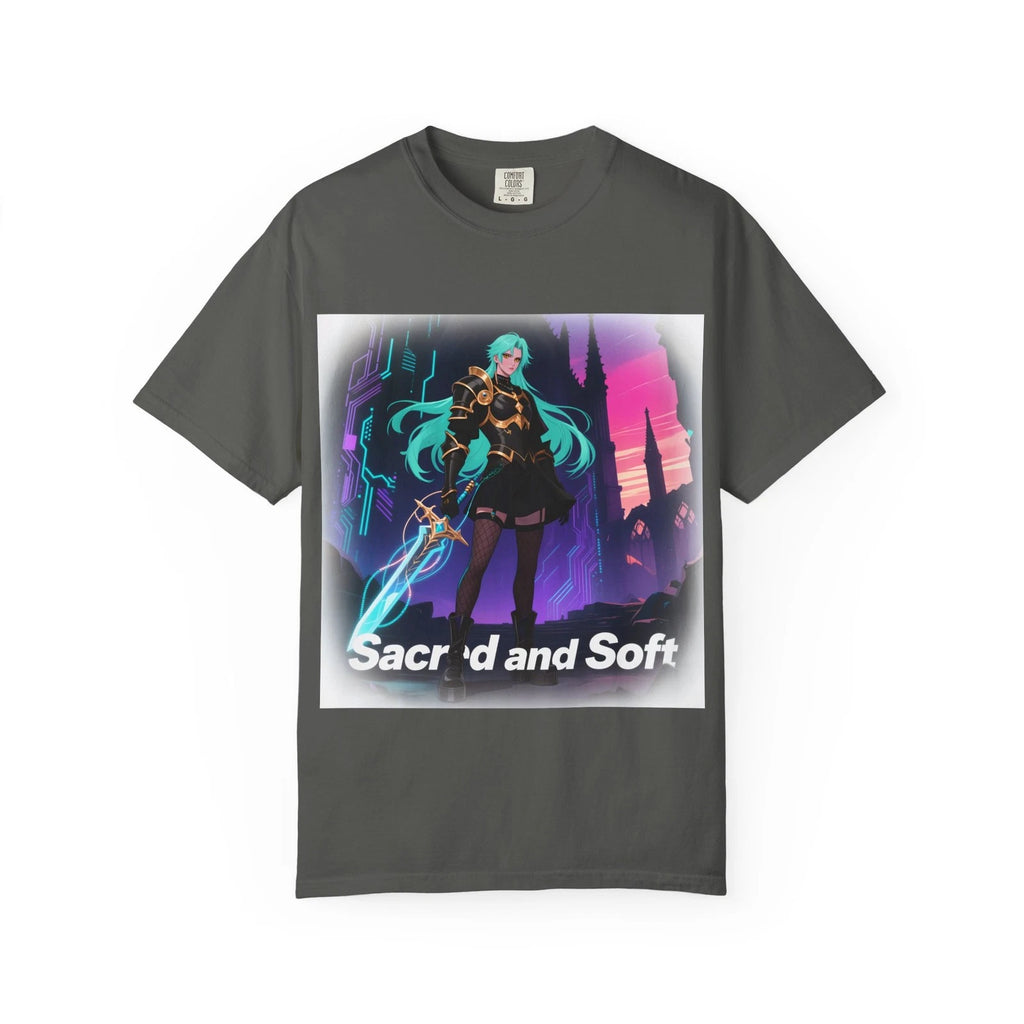 Neon Cyberpunk Gothic Knight Comfort Colors T-Shirt Anime Gamer Gift