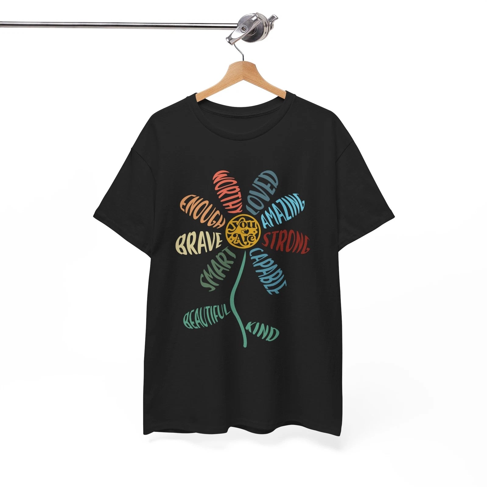 Floral Aesthetic T-Shirt | Vintage Botanical Tee | You Are Enough Flower Shirt