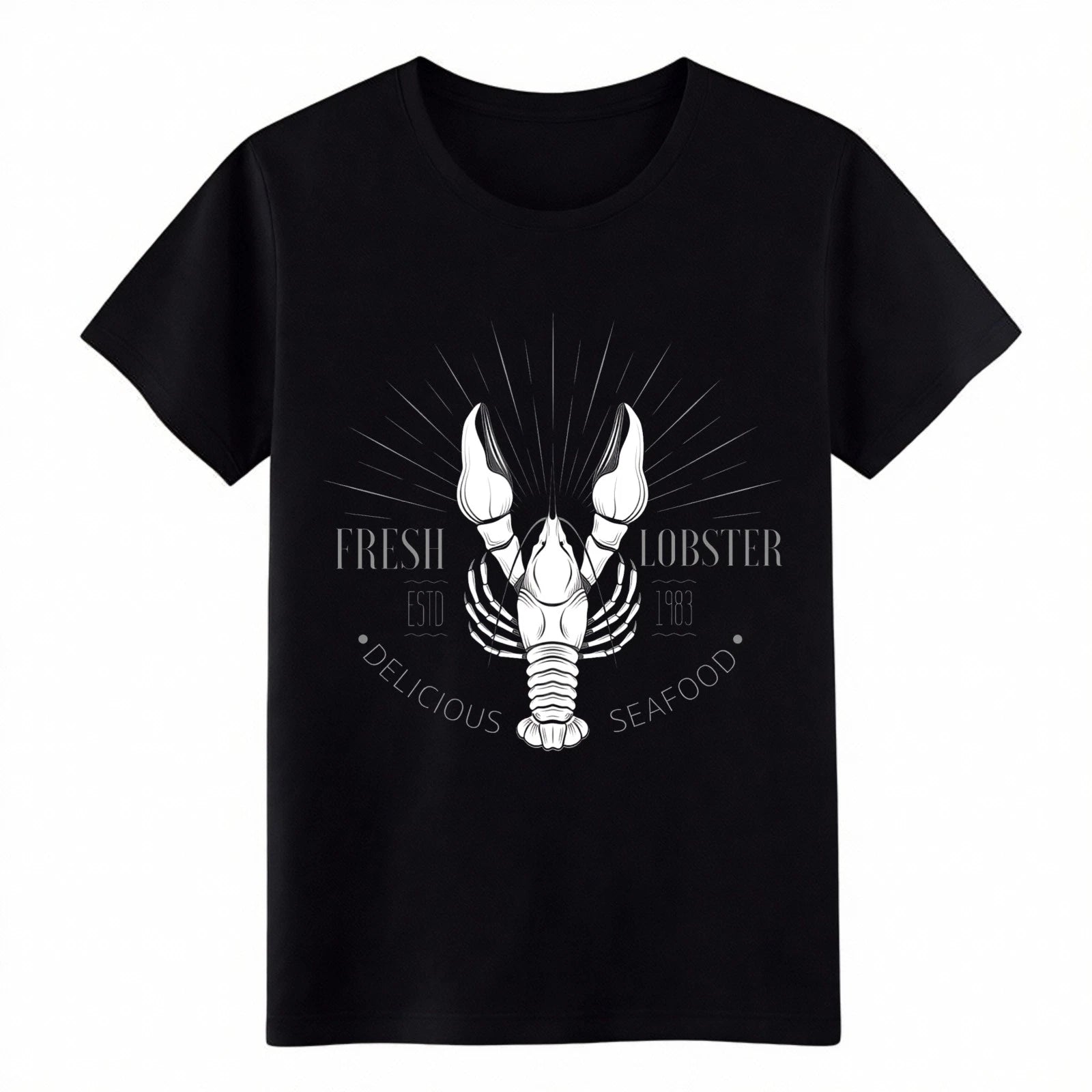 Vintage Lobster Seafood T-Shirt, Delicious Food Casual Cotton Tee