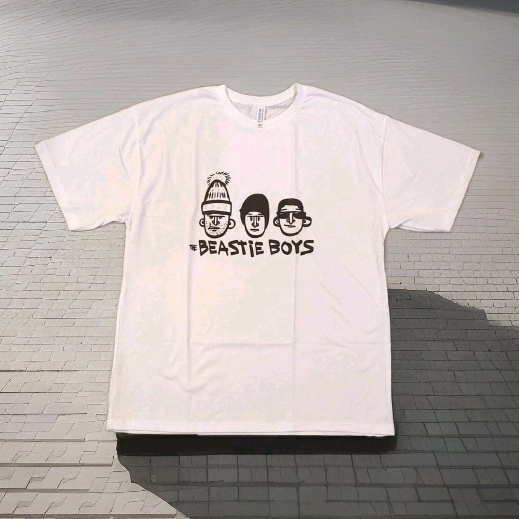 The Beastie Boys band Rare design White T shirt 90s Classic tee Cotton Heavy