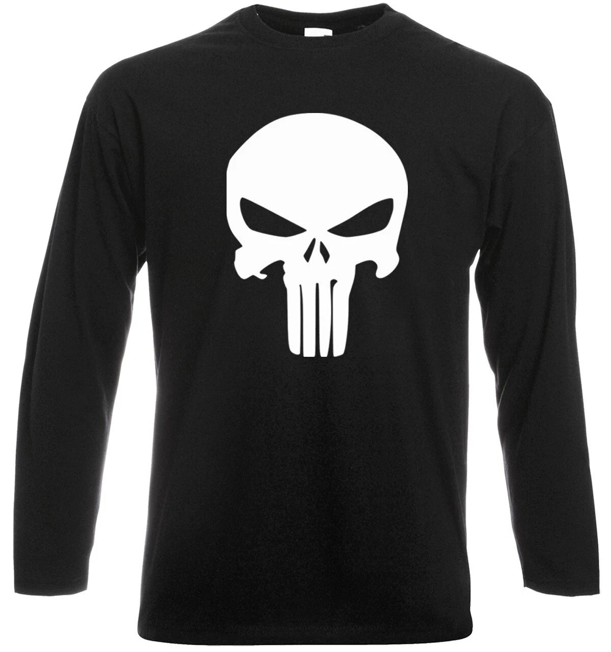 The Punisher Long Sleeve T-Shirt Men's Funny Punk Skull Face Hero Marvel Tee Top