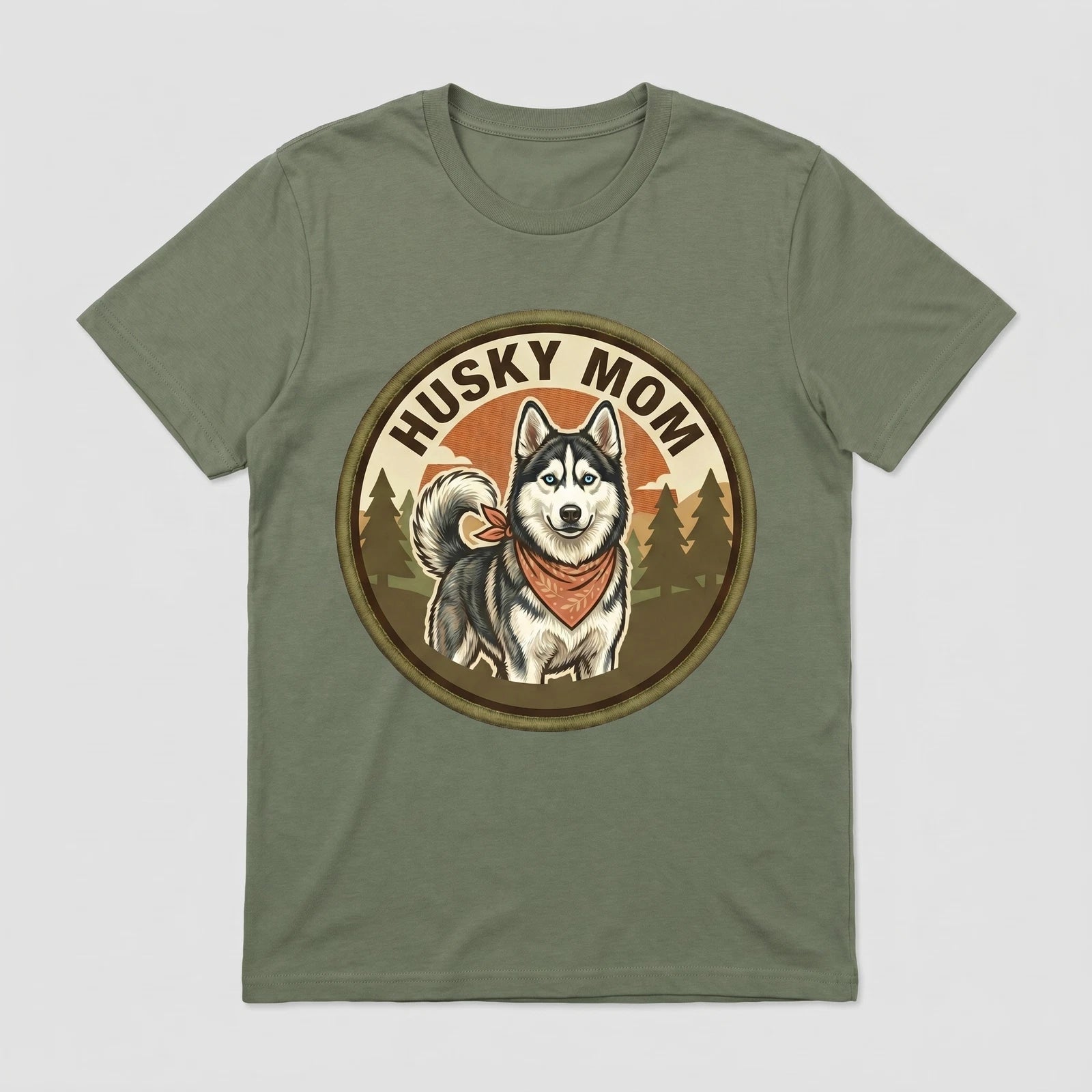 Husky Mom T-Shirt Siberian Husky Dog Mom Gift Women Graphic Tee Mothers Day Cute