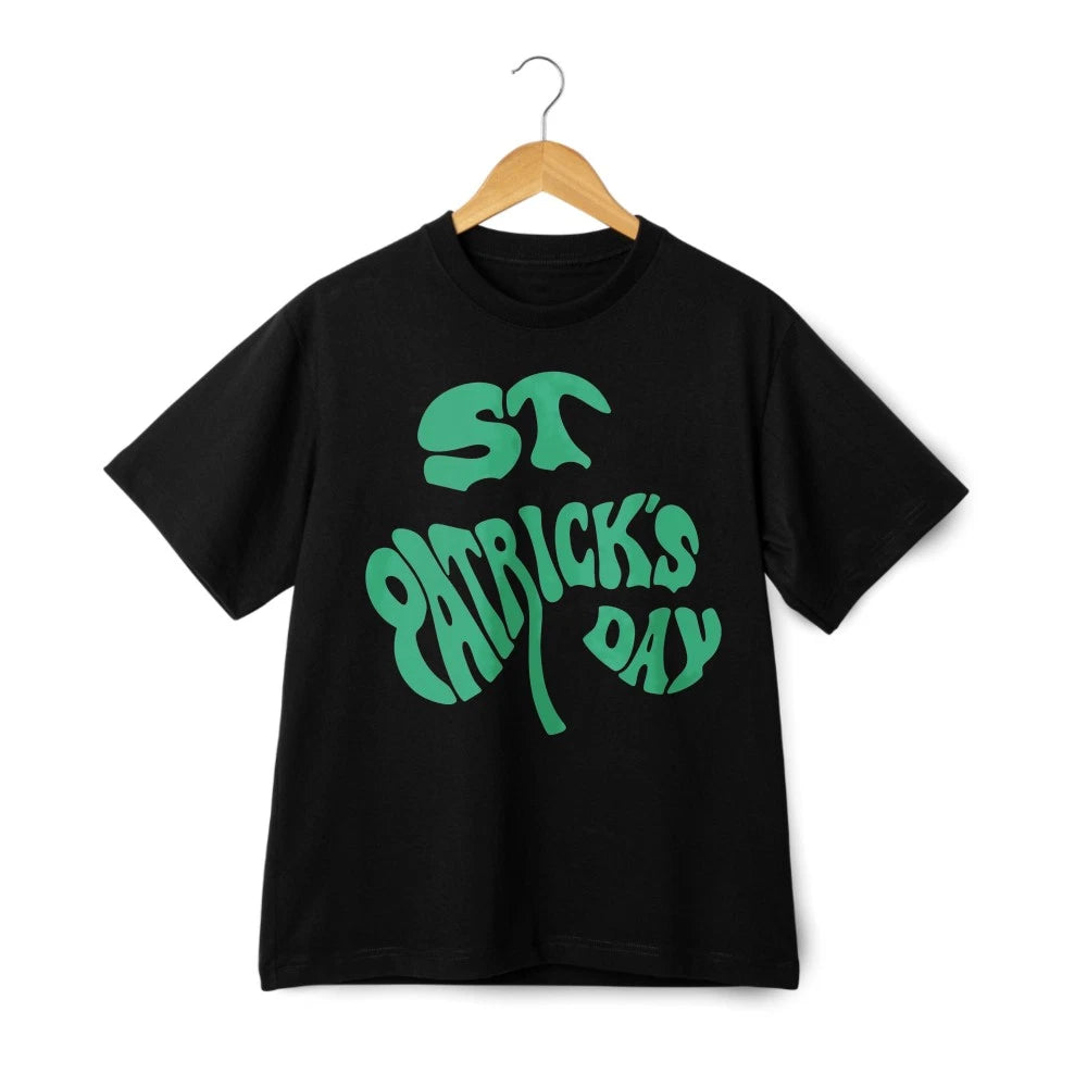 Unisex Washed T-Shirt St. Patrick's Day Groovy Shamrock Retro 80s Casual Tee