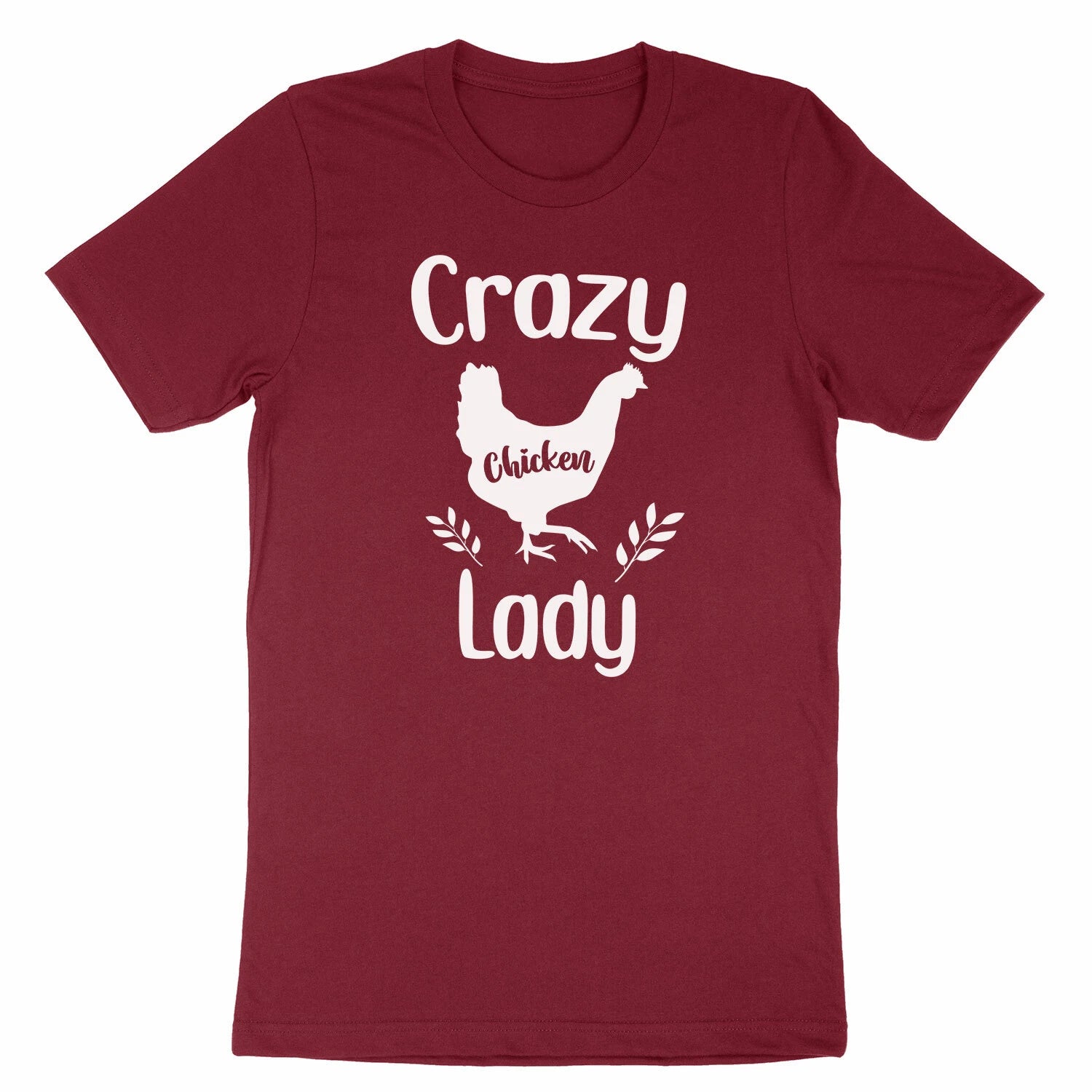 Crazy Chicken Lady Shirt Chicken Lover Tee Farm Lady T-Shirt Short Sleeve Casual