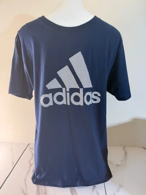 Streetwear Blokecore Navy Minimalist Logo Tee Shirt NWT Athletic Adidas
