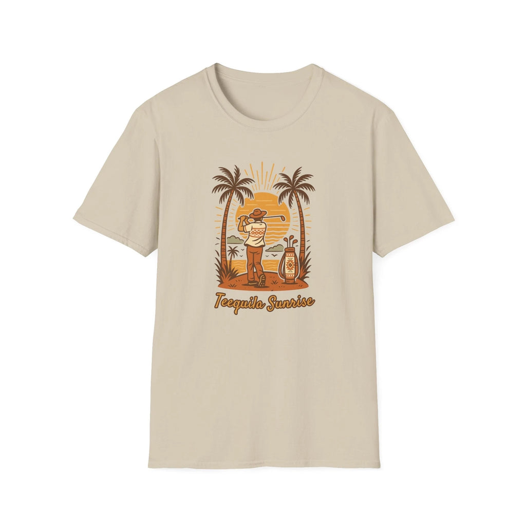 Teequila Sunrise Golf Shirt Retro Boho Golf Tee California Funny Fiesta T-Shirt
