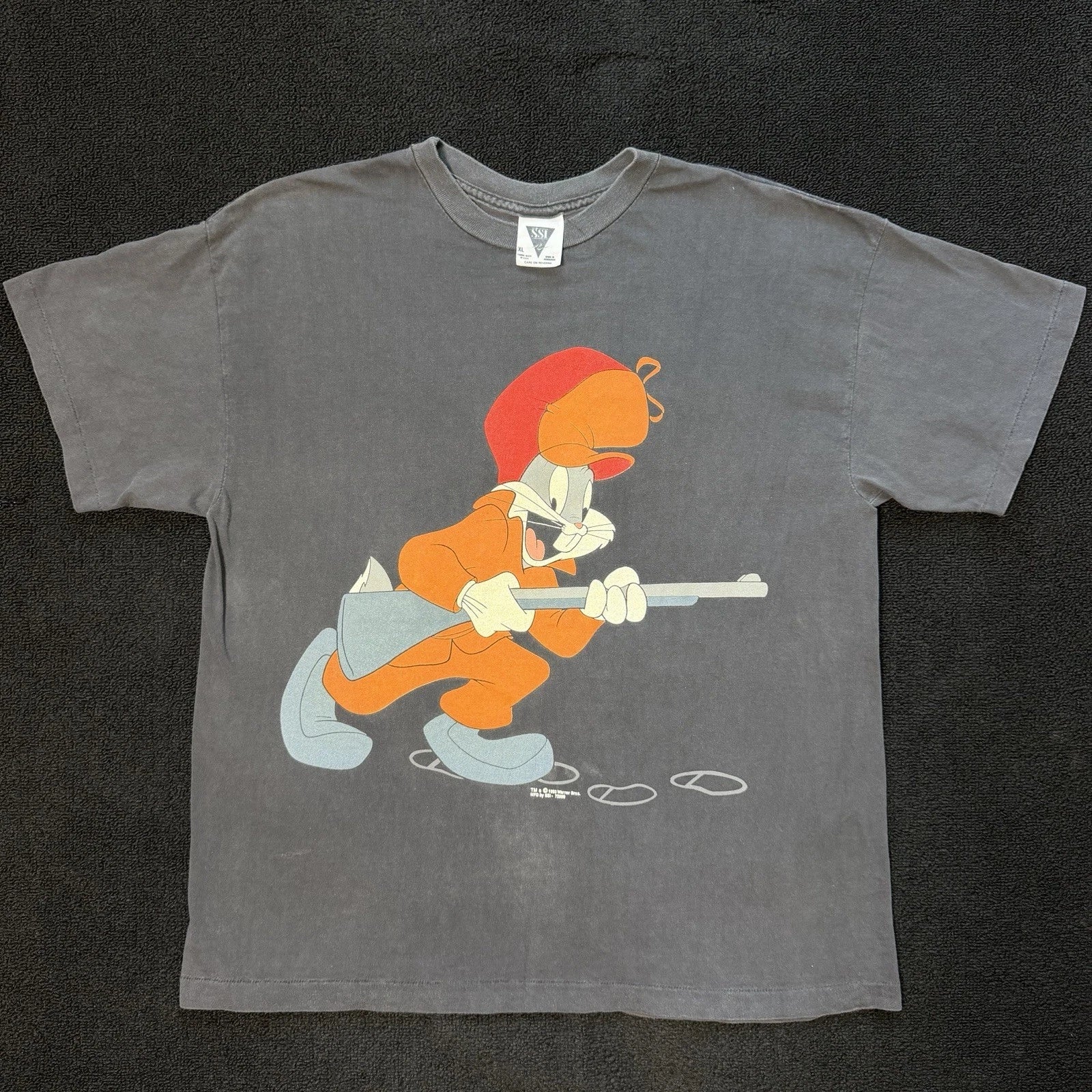 1993 Looney Tunes Bugs Bunny Elmer Fudd Double Sided T-Shirt XL Y2K Nostalgic