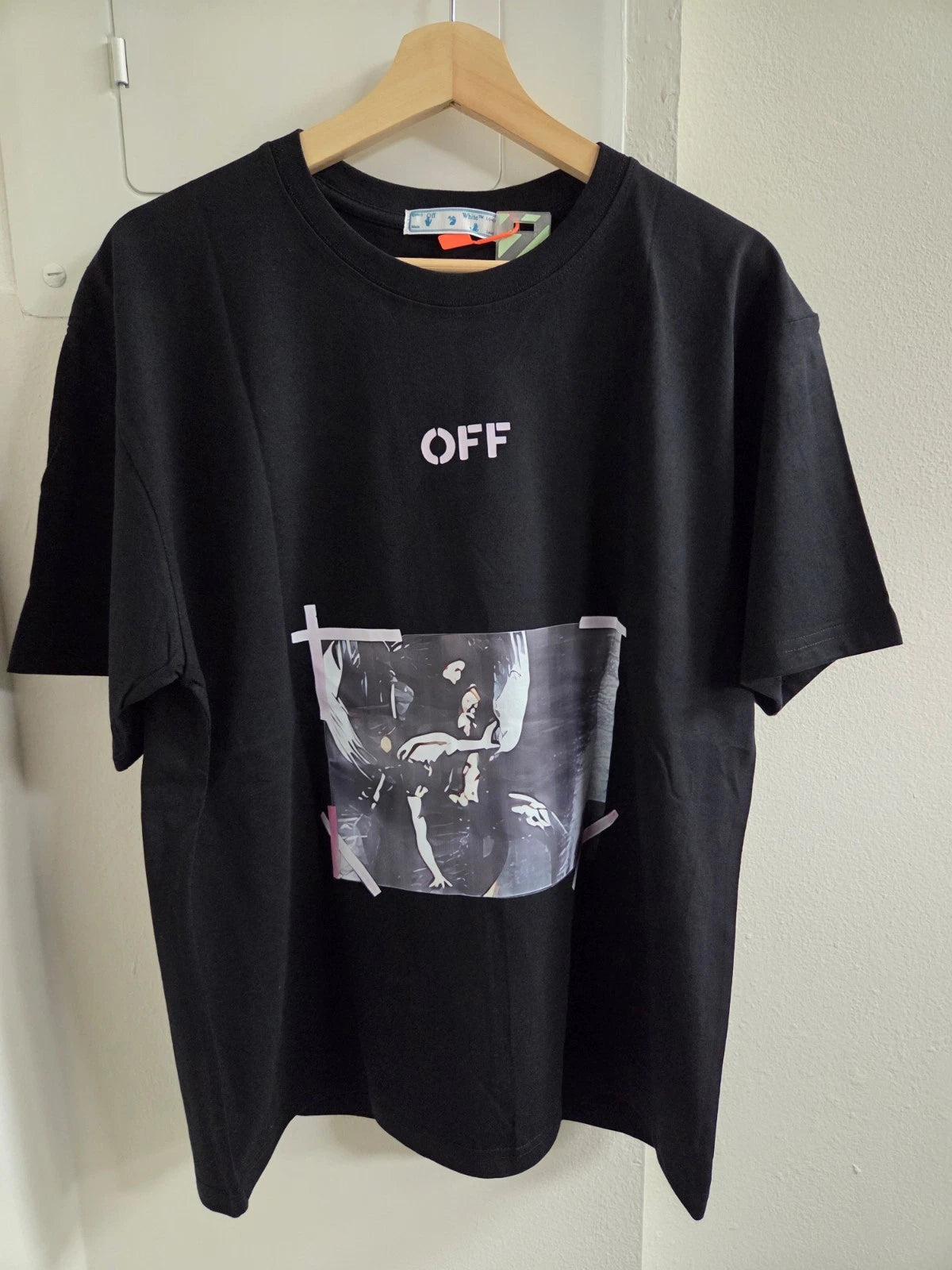 Off Wht Angel Arrow Logo Black Purpe T-Shirt Regular Fit S/M/L/XL T31