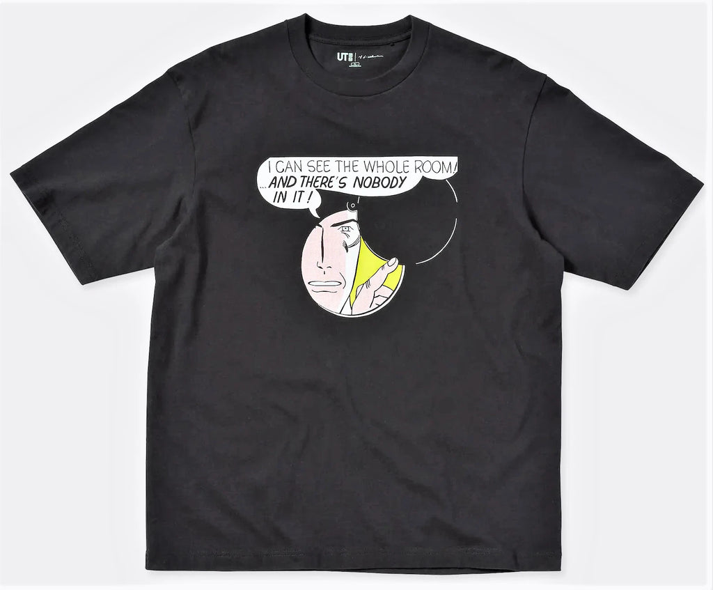 ROY LICHTENSTEIN x UNIQLO 'I Can See the Whole Room...' UT Art T-Shirt M Blk NWT
