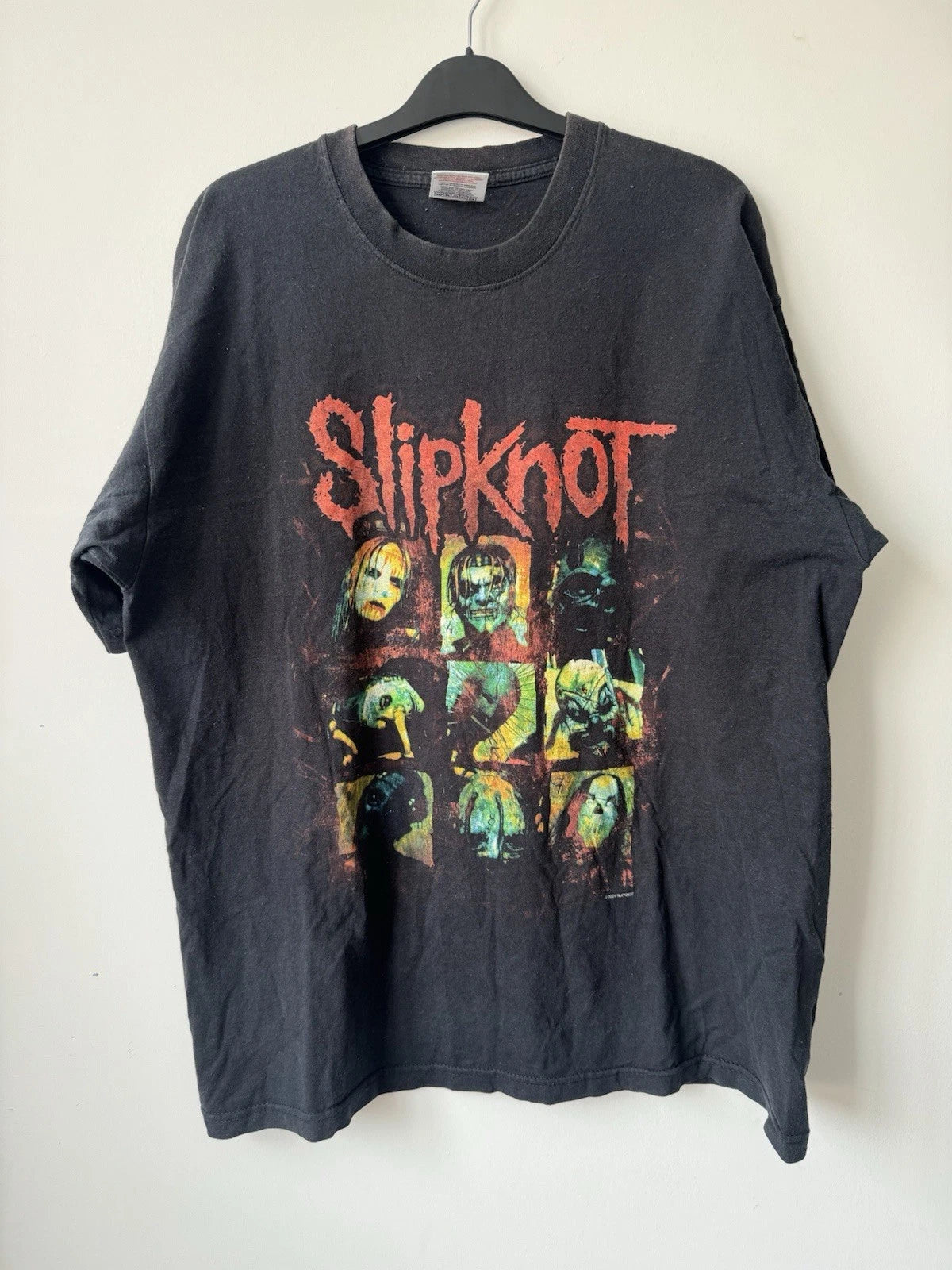 Vintage Slipknot 2001 Iowa Masks Mens Large T Shirt Y2K Heavy Metal Band Tee