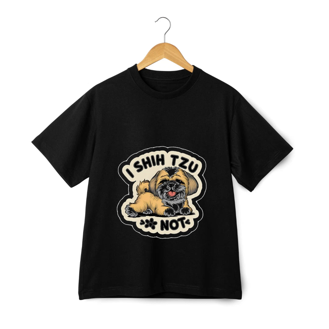 I Shih Tzu Not T-Shirt - Unisex Funny Shih Tzu Dog Cartoon Graphic Tee