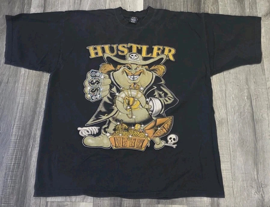 Lox Super Heavy Mens 3XL Tall Shirt Rhinestone Rabbit Y2K Rap Rare!!