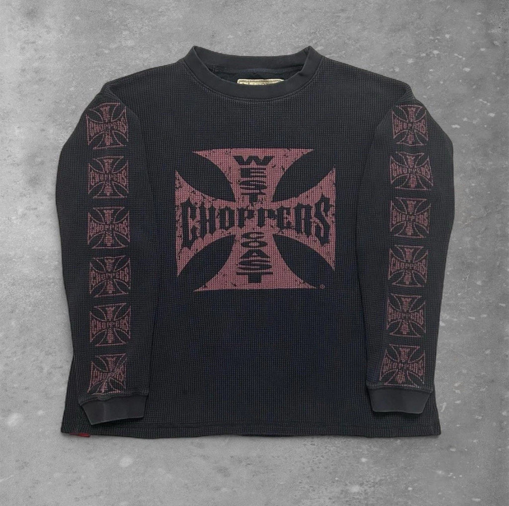 Vintage Y2K West Coast Choppers Long sleeve Thermal Jesse James Size Large