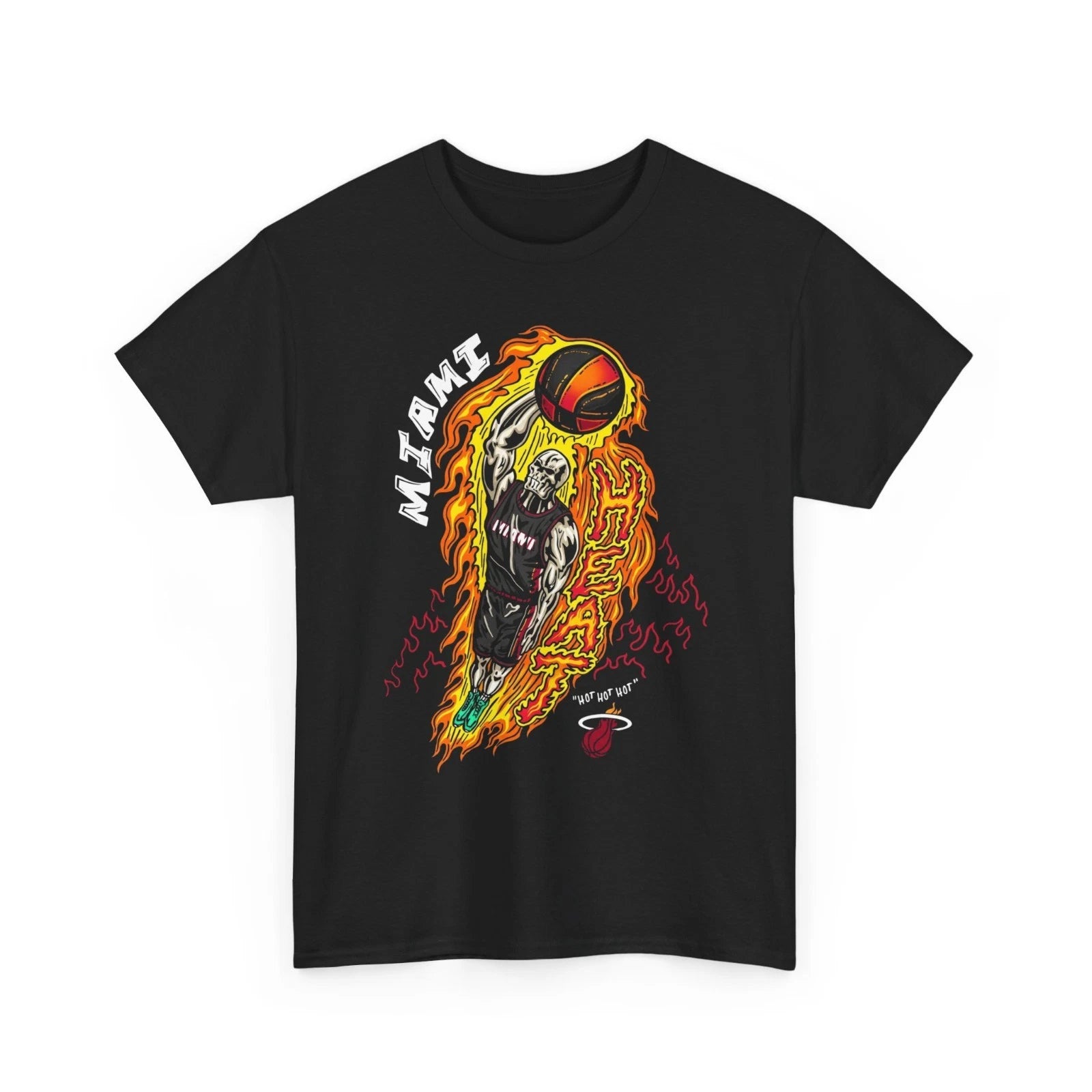 Vintage Bootleg Style Fire Baller T-Shirt Urban Streetwear Skeleton Hoops