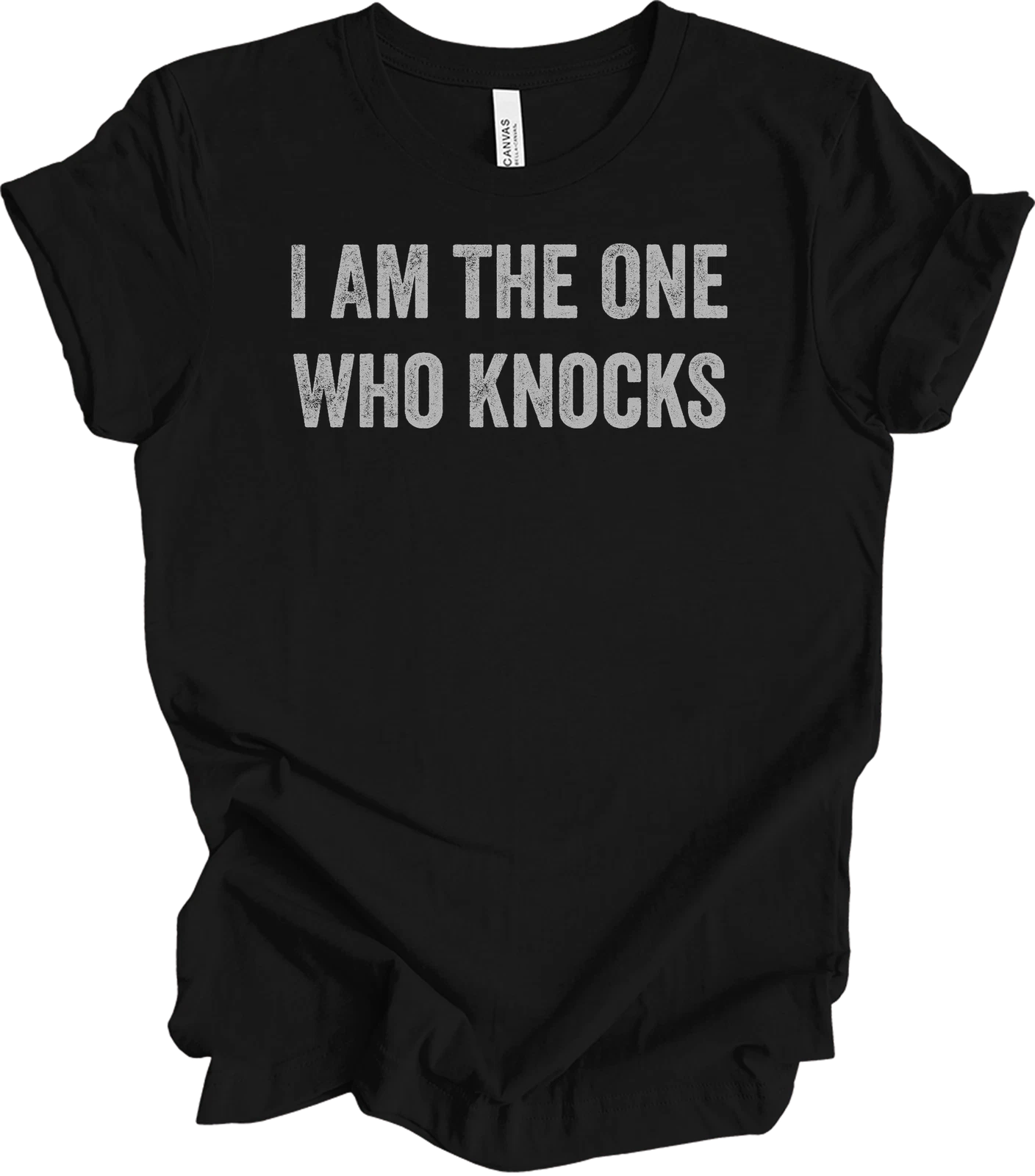 I Am The One Who Knocks Breaking Bad TV Quote Meme T-Shirt Distressed Graphic Te