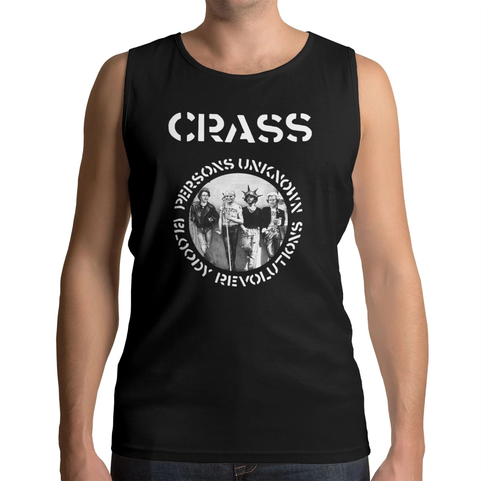 Crass Bloody Revolutions Men's Vest Top -  Hardcore Punk Anarchist