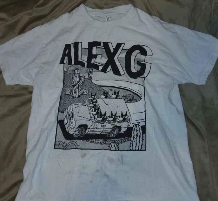 Alex G Rare design 90s White Short sleeve Reprint T shirt S-5XL