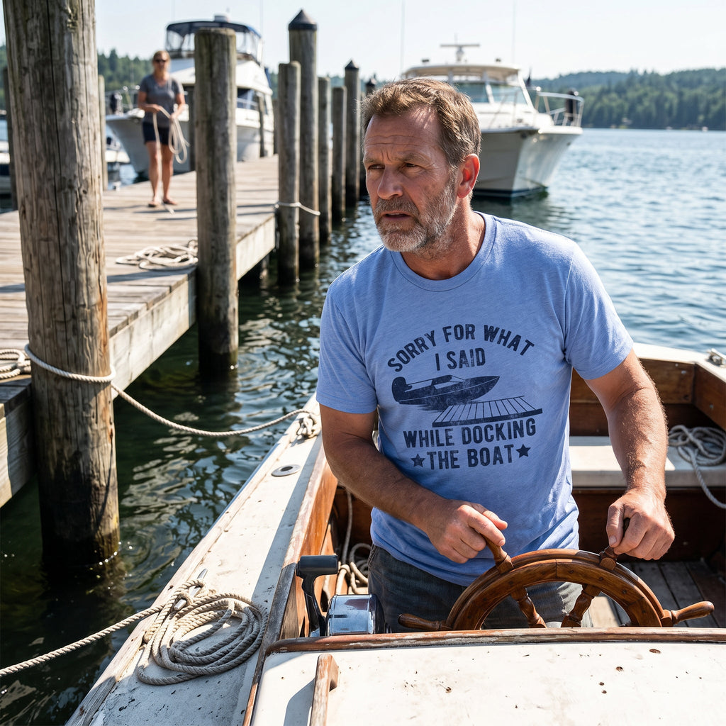 Sorry For What I Said While Docking The Boat Men's T Shirt