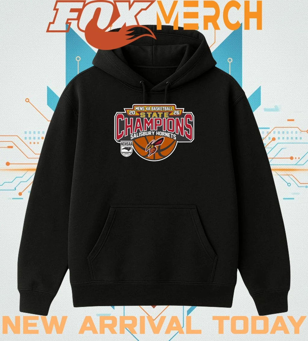 Salisbury Hornets 2026 Men’s 4A Basketball State Champions t-shirt