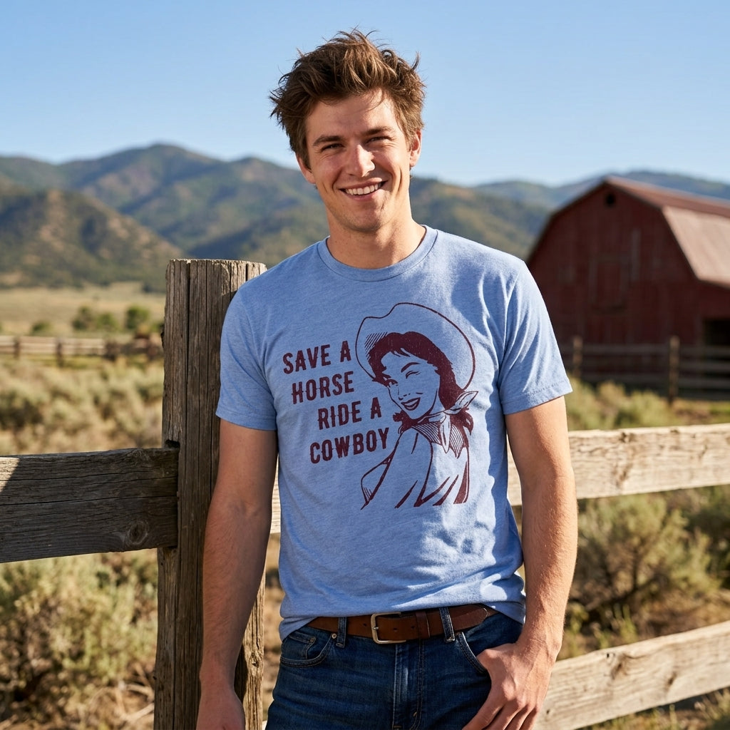 Save A Horse Ride A Cowboy Men's T Shirt