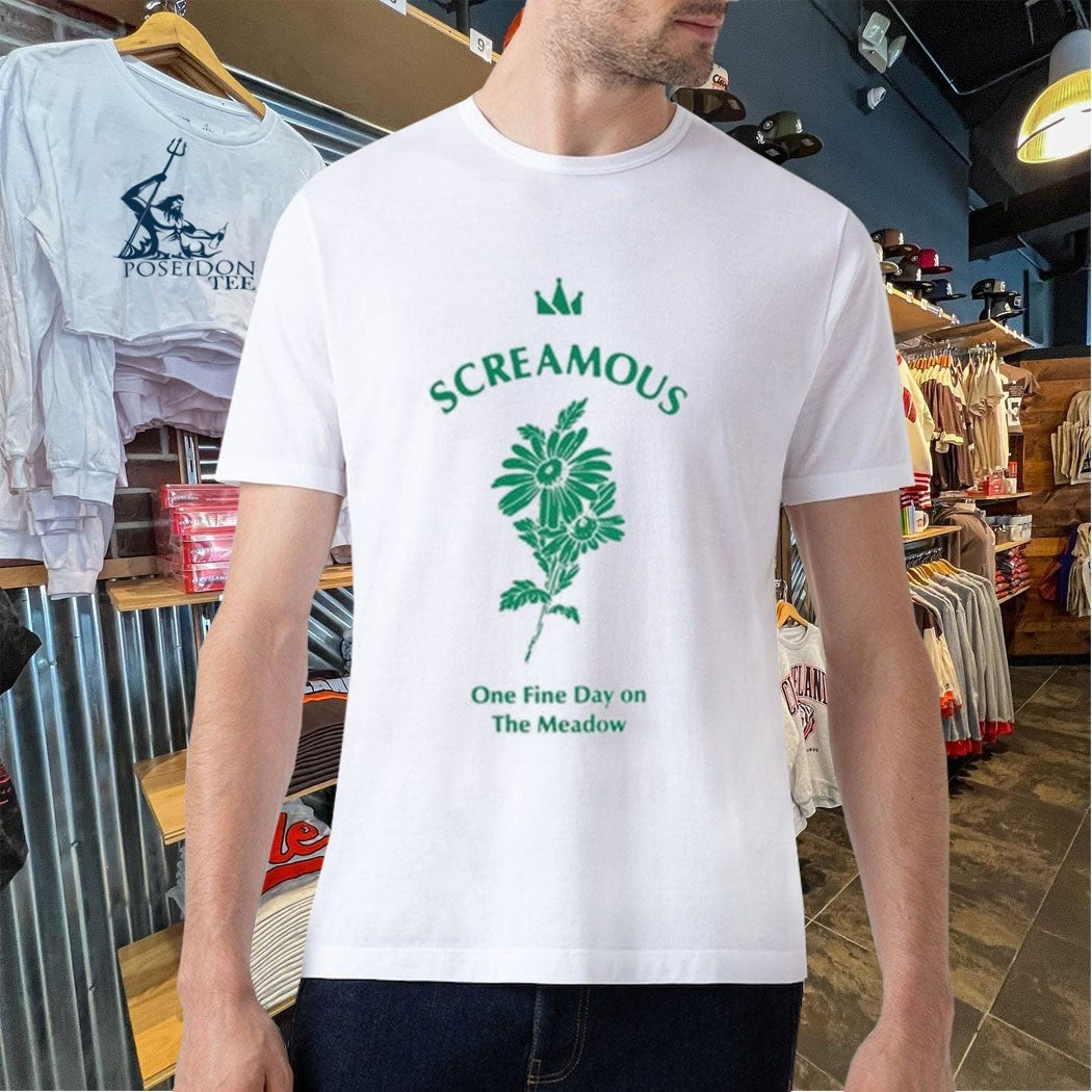 Screamous One Fine Day On The Meadow Flowers T-shirt
