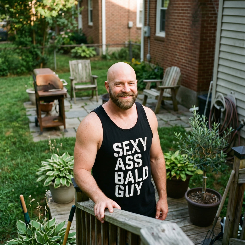 Sexy Ass Bald Guy Men's Tank Top