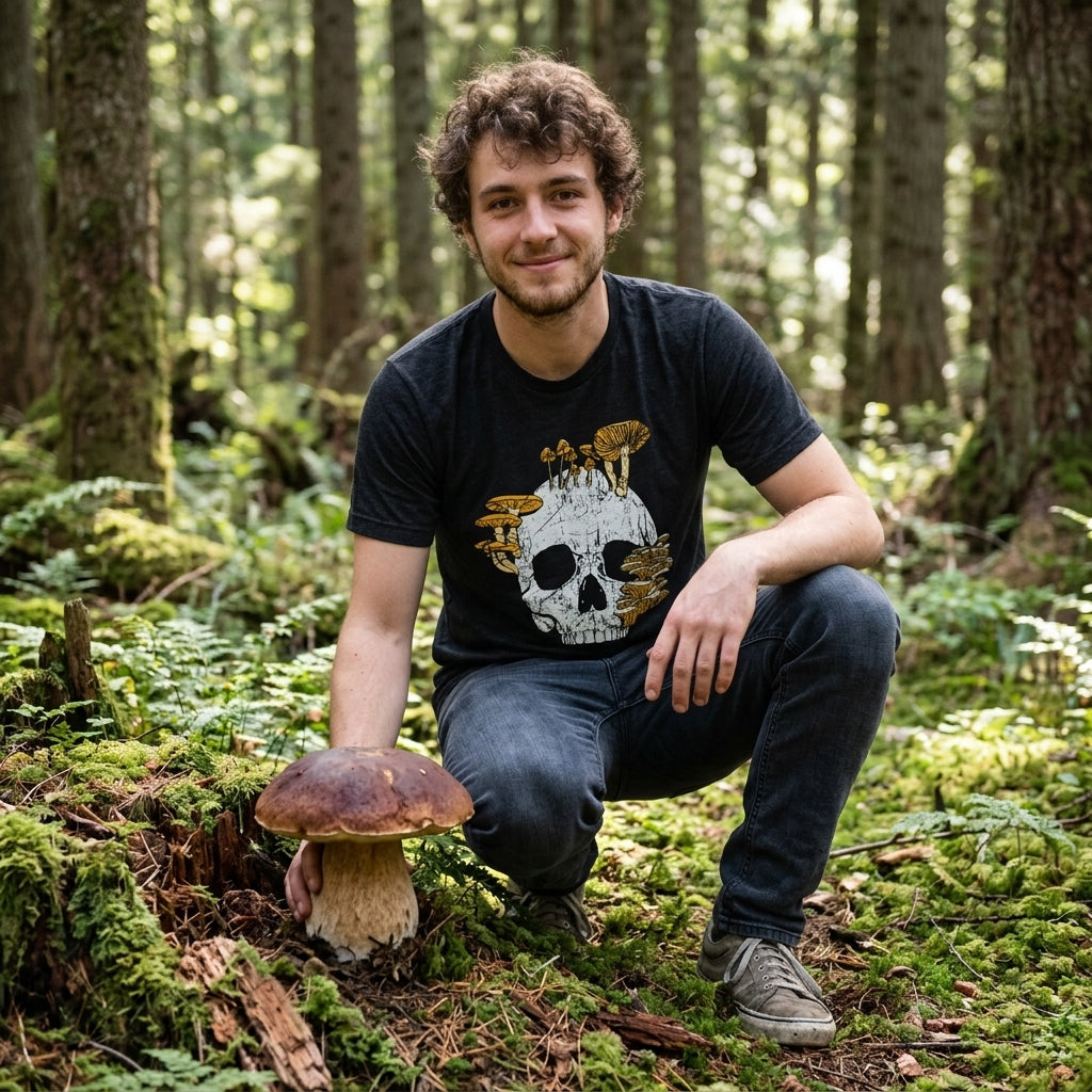 Mushroom Skull Men's T Shirt