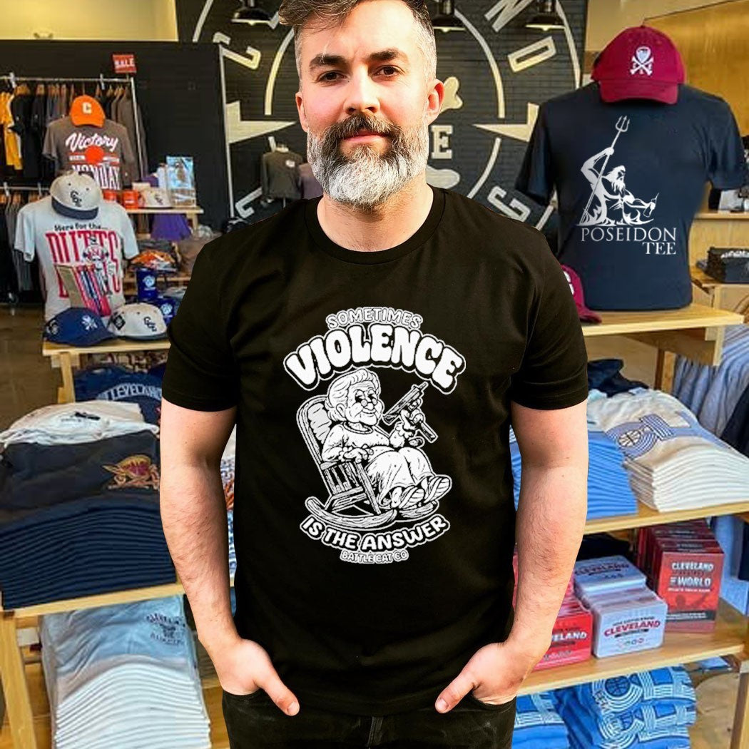 Sometimes Violence Is The Answer Grandma With Gun T-shirt