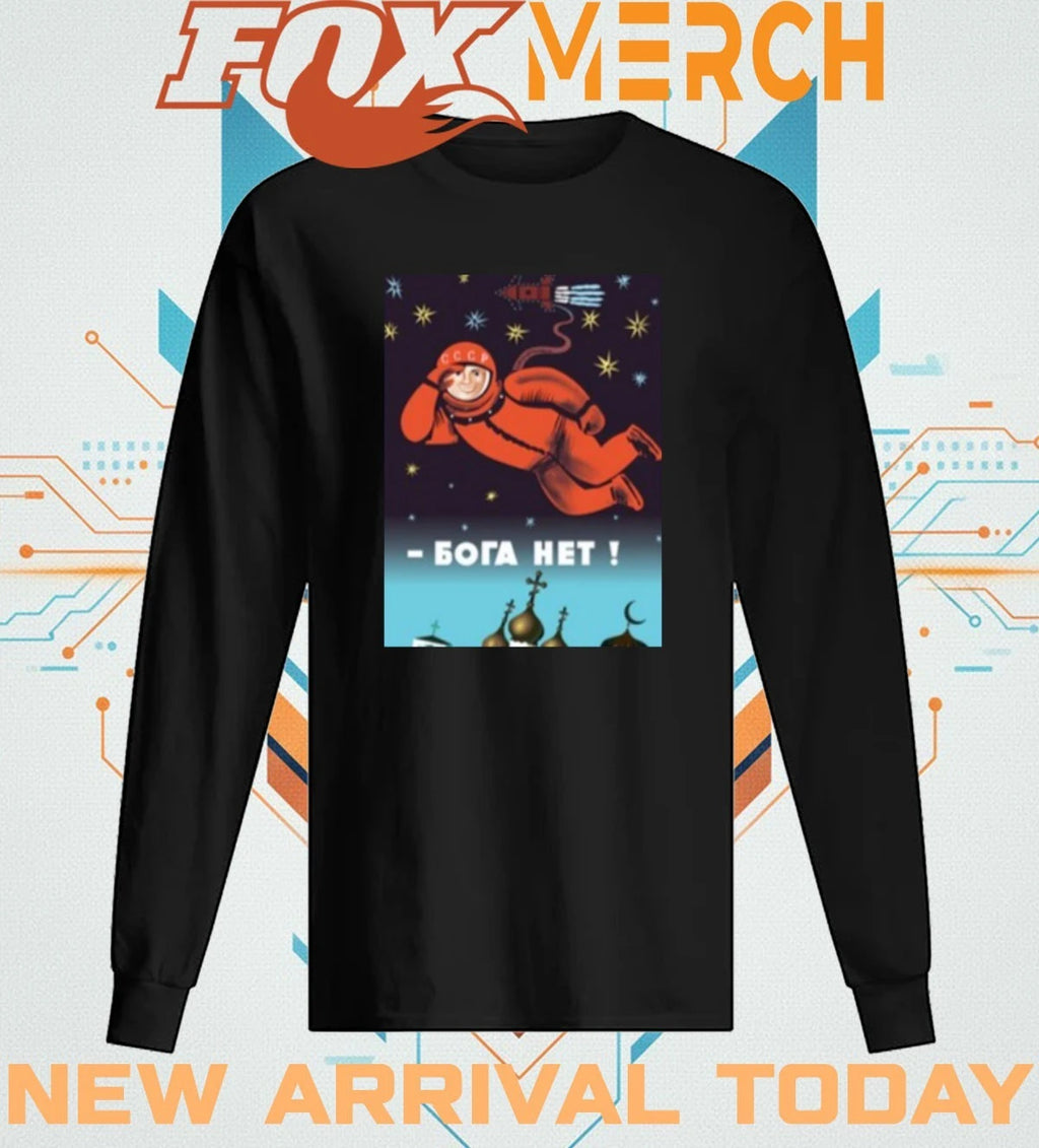 Soviet visuals there is no god t-shirt