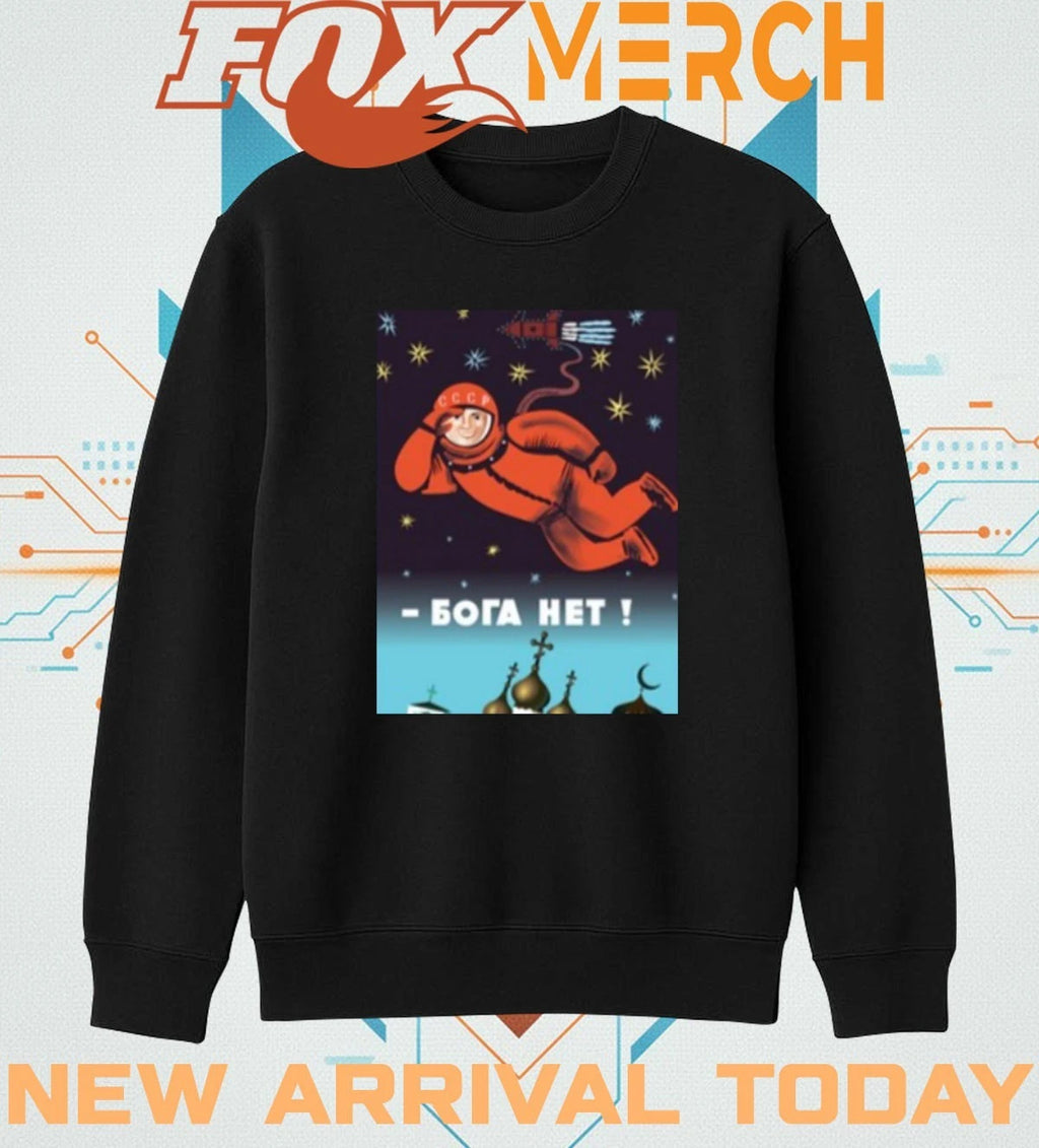 Soviet visuals there is no god t-shirt