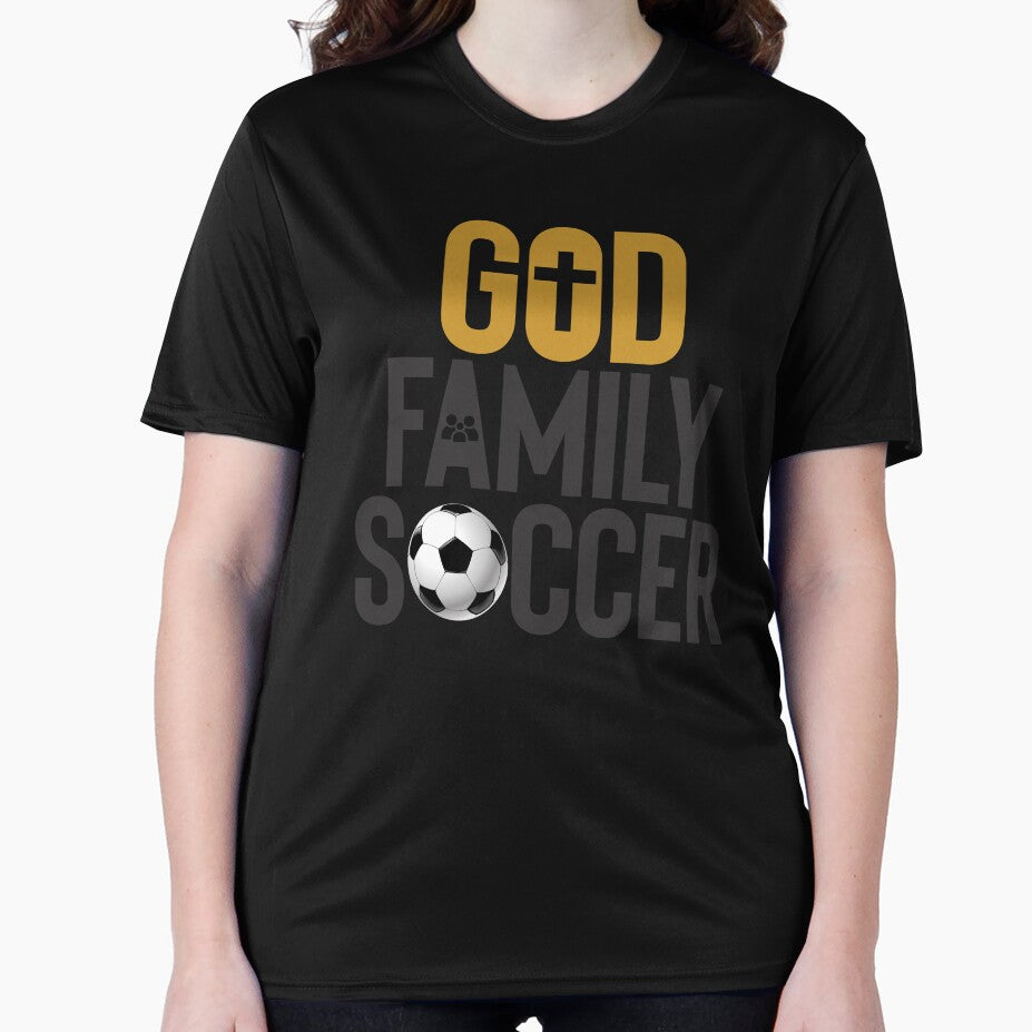 God Family Soccer (white tee) by FunTeeFactory