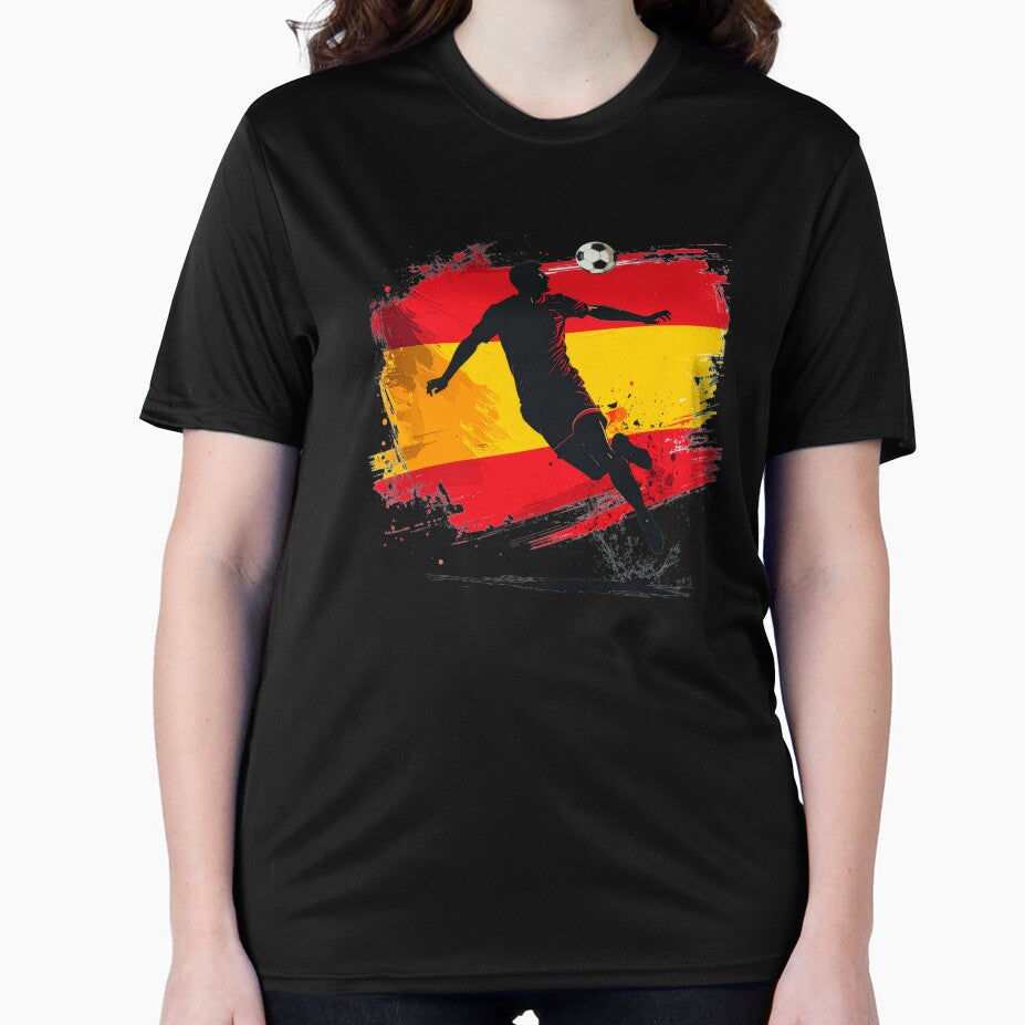 Spain Soccer Player Art — España Football Flag Action Fan Print by icemanphotos