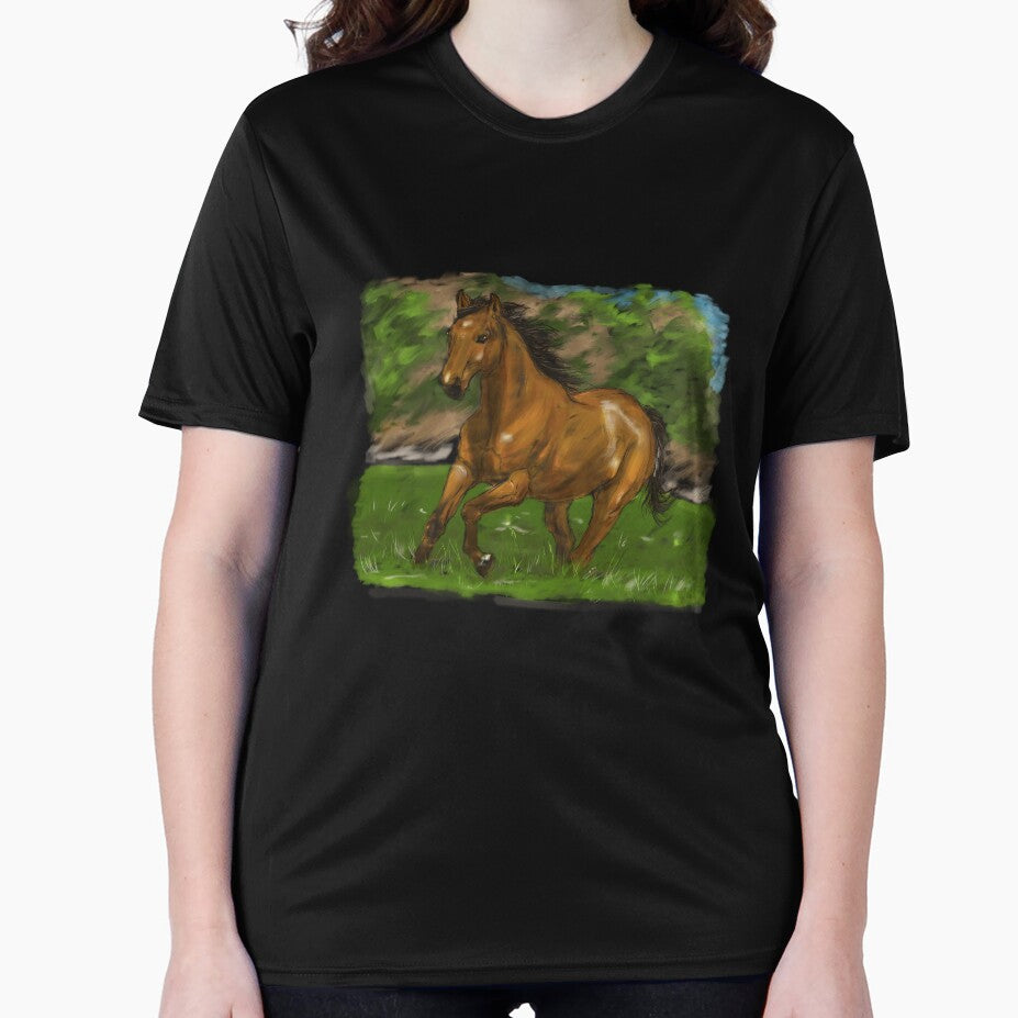 Wild Horse Running Through Nature by hopenoli_art