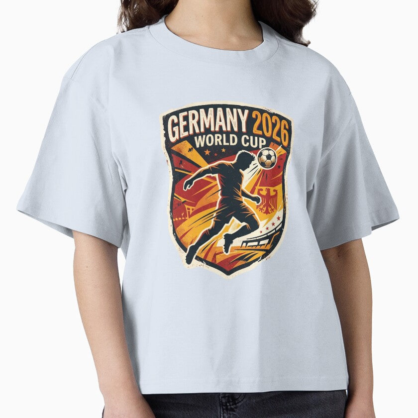 Germany 2026 World Cup — Football Shield Retro Pop Art Style by David Mateo ArtWorks