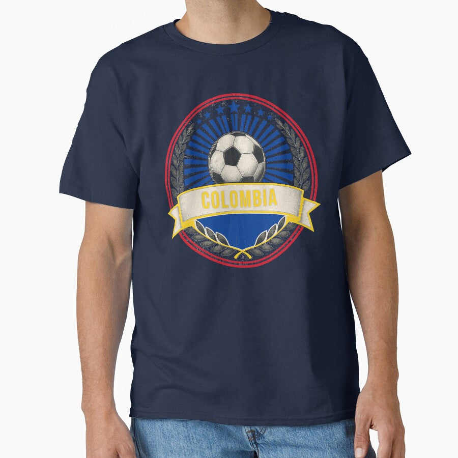 Colombia Vintage Soccer Crest — Retro Colombian Football Badge Fan Emblem by icemanphotos