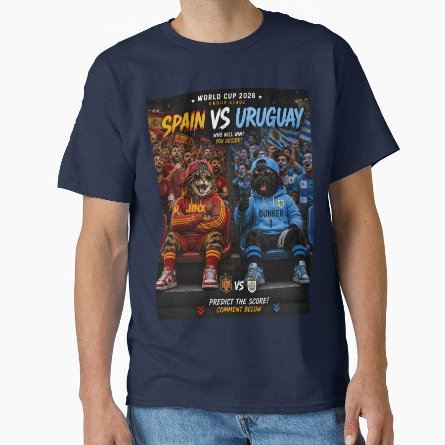 Spain  vs Uruguay Cat Soccer Match by nexargraphics