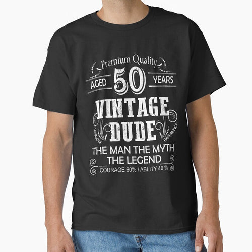 50th Birthday Gift for Vintage Lover Birthday gift Idea Vintage Dude Aged 50 years old by FernaRoje