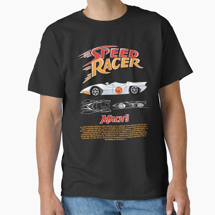 Vintage Classic Car Speed Racer Mach 5 by PrintCarClub